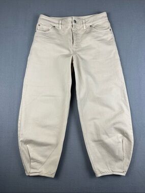 Tibi Brancusi Garment Dyed Off-White Denim 
Size: 25